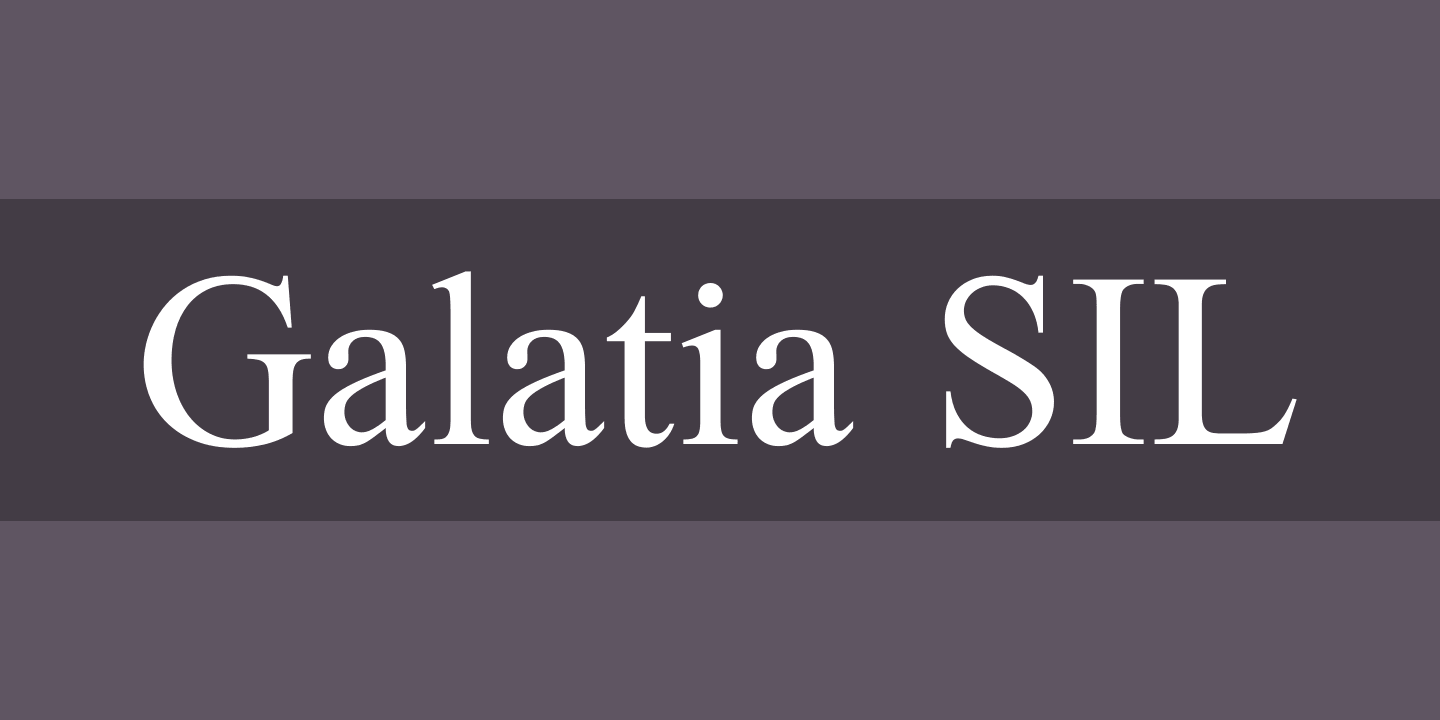 Beispiel einer Galatia SIL Bold-Schriftart